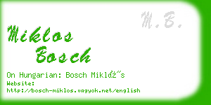 miklos bosch business card